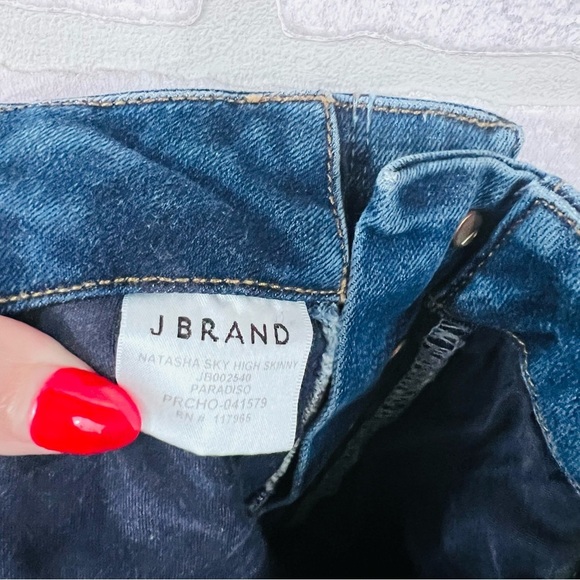 J Brand Natasha Sky High Skinny Jeans in Paradiso Wash Size 24 - Picture 10 of 11